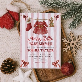 Convite Merry Little Baby Shower Invitation