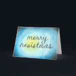 Convite Merry Resistmas folded card<br><div class="desc">Maybe it's hard for you to get into the holiday spirit this year. Maybe it seems inappropriate to talk about peace and love when you're constantly on the brink of panic. Then this holiday card is for you!</div>
