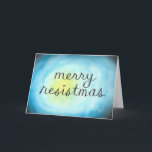 Convite Merry Resistmas folded card<br><div class="desc">Maybe it's hard for you to get into the holiday spirit this year. Maybe it seems inappropriate to talk about peace and love when you're constantly on the brink of panic. Then this holiday card is for you!</div>