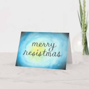 Convite Merry Resistmas folded card