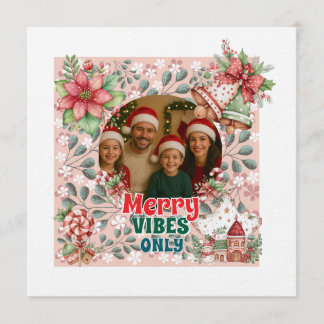Convite Merry Vibes Only – Funny Christmas Card 