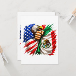 Convite Mês da Herança Hispânica Bandeira EUA México