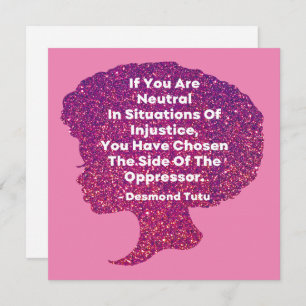 Convite Mês da História Negra - Desmond Tutu