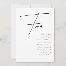 Convite Mesa 4 modelo da Tabela de Casamentos Modernos