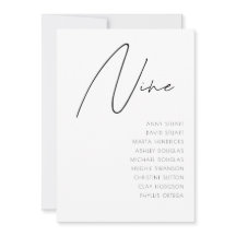 Mesa 9 Número da Tabela de Casamento Moderno model