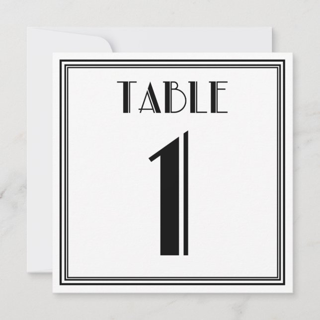 Convite Mesa Art Déco Número 1 (Frente)