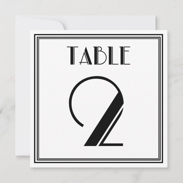 Convite Mesa Art Déco Número 2 (Frente)