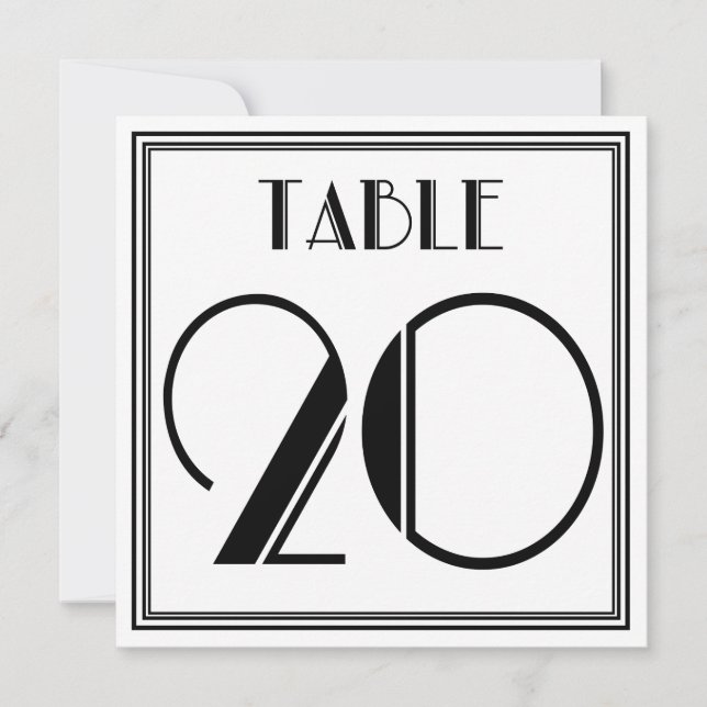 Convite Mesa Art Déco Número 20 (Frente)