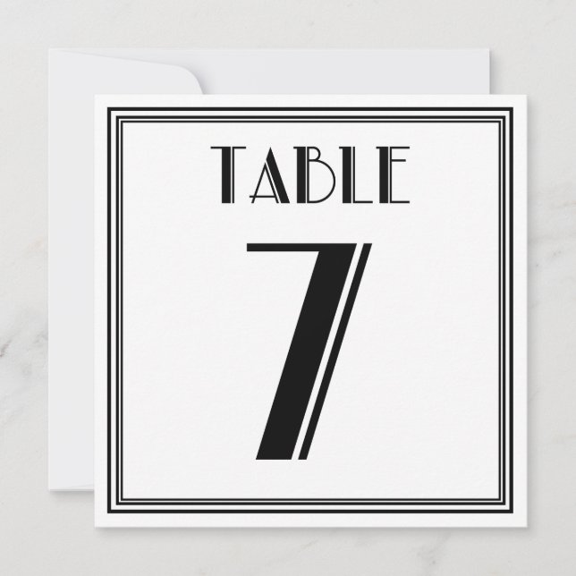Convite Mesa Art Déco Número 7 (Frente)