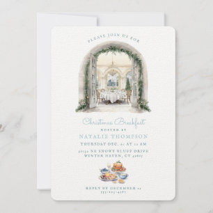 Convite Mesa da sala de jantar   Café da Manhã de Natal