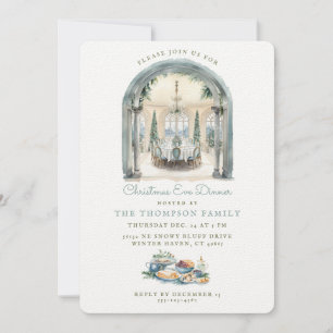 Convite Mesa da sala de jantar   Janto da véspera de Natal