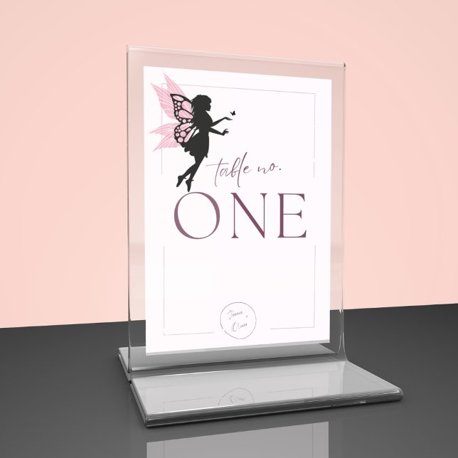 Convite Mesa de aniversário de fada Whimy No Flat Card (Criador carregado)