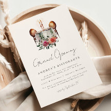 Mesa de Aquarela de Grande Abertura do Restaurante