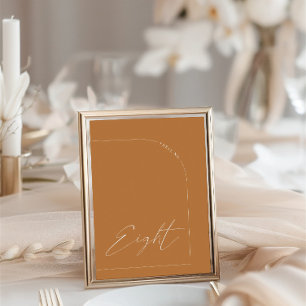 Convite Mesa de Arco do Terracota Moderno - Número de Tabe