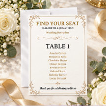 Mesa de Assentos em Ouro Elegante com Filigrana Vi