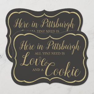 Convite Mesa de Biscoitos de Pittsburgh Todos Vocês Precis