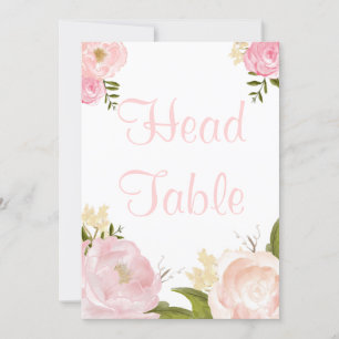 Convite Mesa de Cabeceira de Peônias Rosa em Aquarela Româ