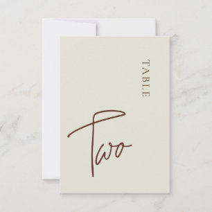 Convite Mesa de caligrafia minimalista com número de tabel