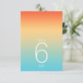 Convite Mesa de Casamento Gradiente de Humor# Tropical Sky