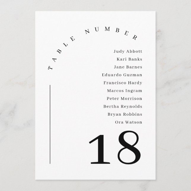 Convite Mesa de Gráfico de Casamento de Arco Moderno Elega (Frente)