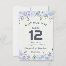 Convite Mesa de lugar de assento de casamento floral Númer