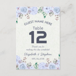 Convite Mesa de lugar de assento de casamento floral Númer