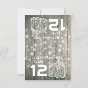 Convite Mesa Local De Casamento Número De Mason Jars De Ma