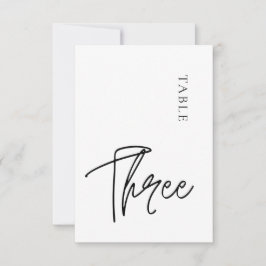 Convite Mesa Minimalista Simples Número de Tabela Três
