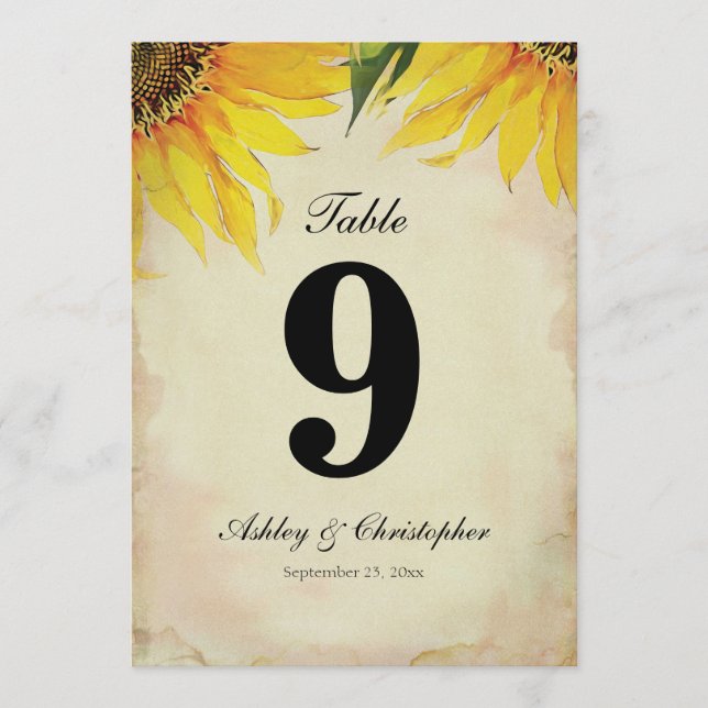 Convite Mesa Número Nove da Recepção de Casamento do Giras (Frente)