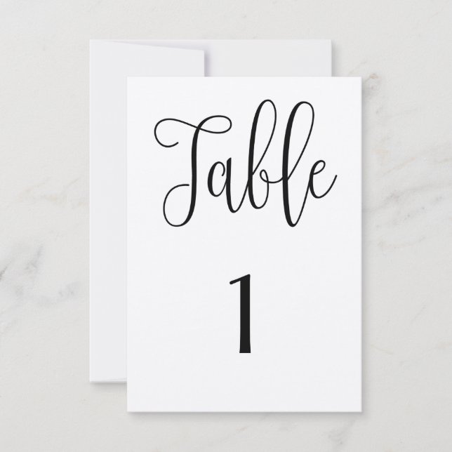 Convite Mesa rústica número kraft. Casamento moderno count (Frente)