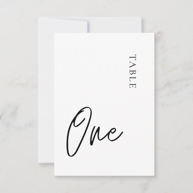 Convite Mesa Simples Minimalista Número de Tabela Um (Frente)