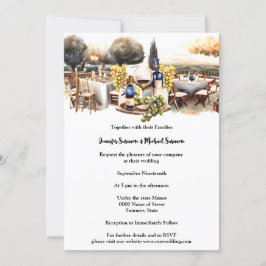 Convite Mesas de vinhas em fresco outono