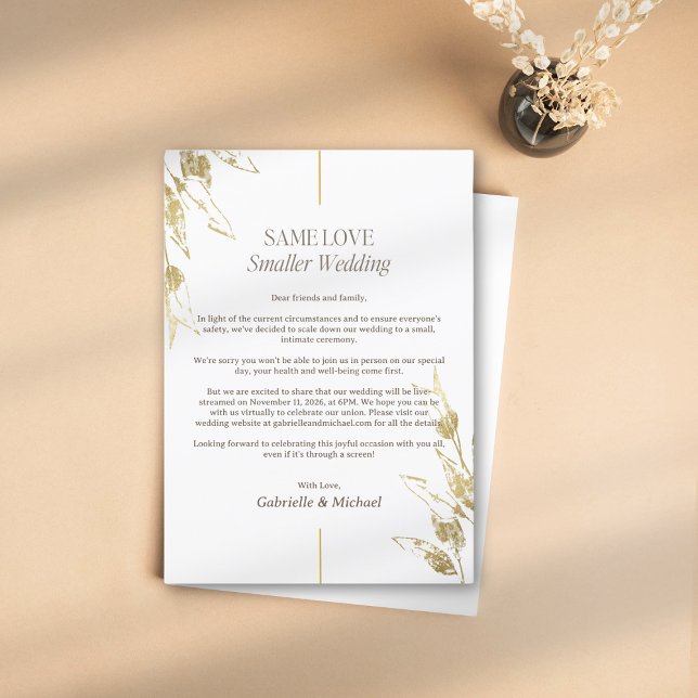 Convite Mesmo Amor Casamento Menor Pedido de Desculpas Red (Criador carregado)