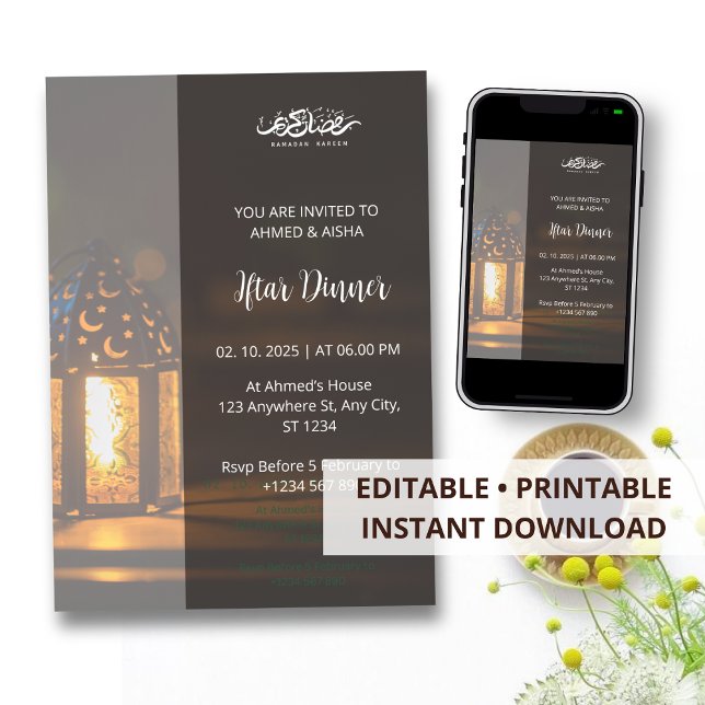 Convite Mesquita de janto Iftar ramadã (Criador carregado)