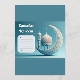Convite Mesquita do Ramadão com Suave Serenidade em Aquare