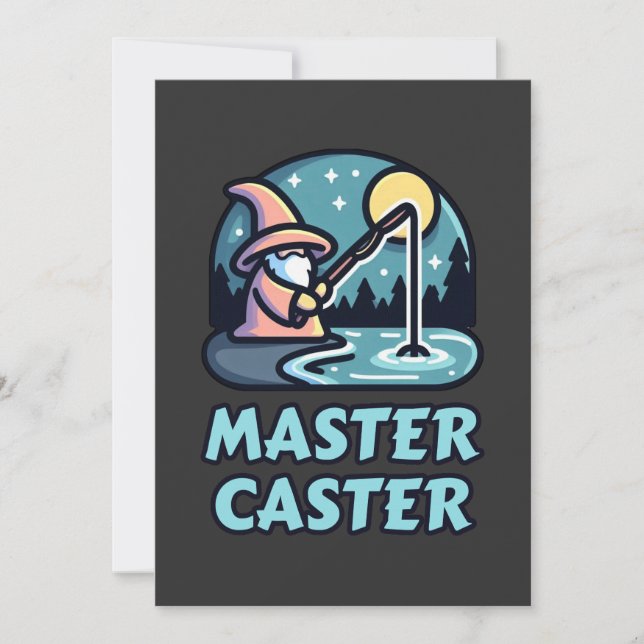 Convite Mestre Caster Fantasy Pesca (Frente)