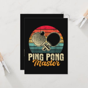 Convite Mestre de Ping Pong - Esportes de Jogador de Tênis