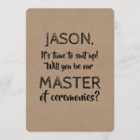Mestre original engraçado das cerimônias