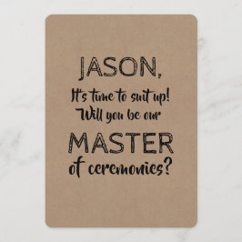 Convite Mestre original engraçado das cerimônias