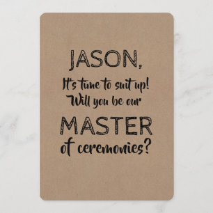 Convite Mestre original engraçado das cerimônias