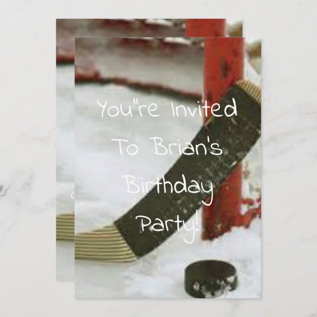 Convite meta da rede de hóquei (Frente/Verso)