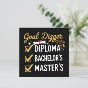 Convite Meta de Graduação de Mestrado Digger Conquistou a