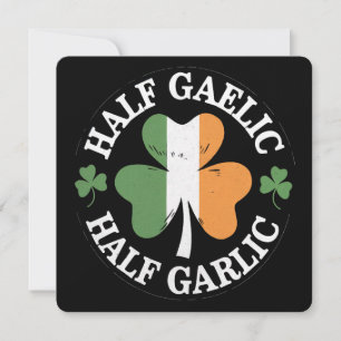 Convite Metade Gaélico Metade Alho Irlandês Italiano St. P