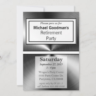 Convite Metálico Cinzento