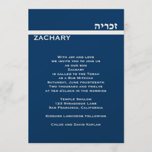 Convite Metálico Dourado feito sob encomenda de Zachary