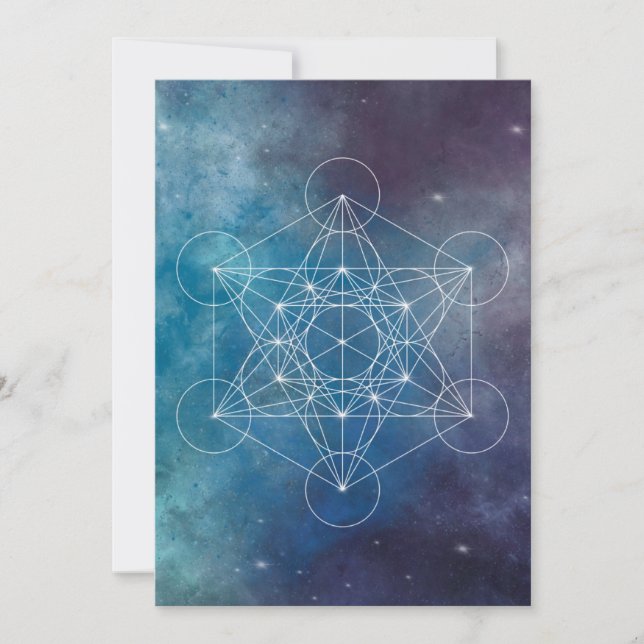 Convite Metatron, chakra,zen,geométrico sagrado, anjo (Frente)