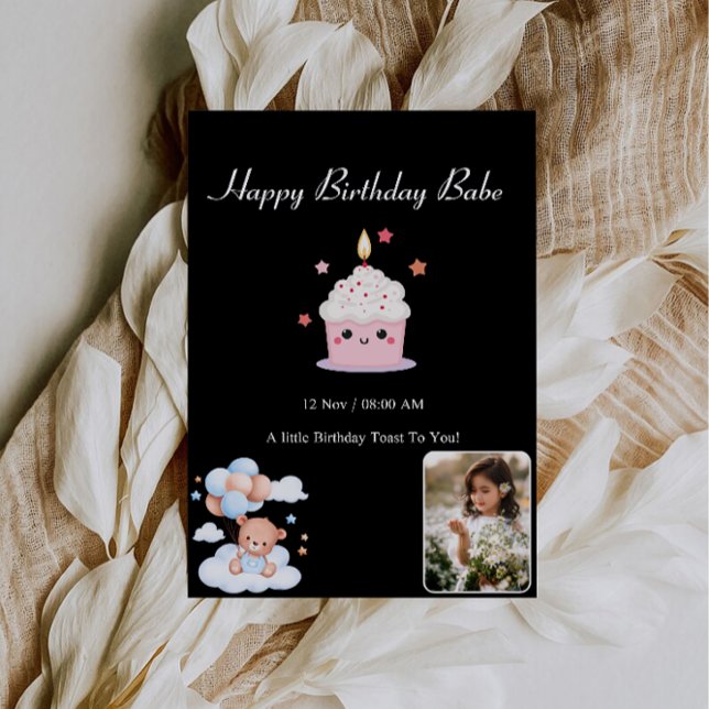 Convite Meu amor, hoje é o seu dia especial (My love, today’s your special day invitation)