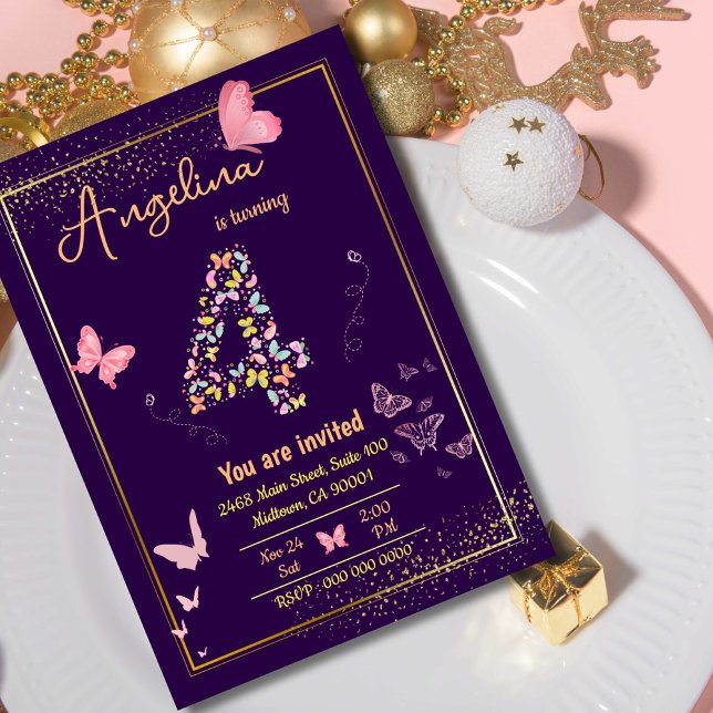 Convite Meu anjo está fazendo quatro anos: o aniversário d (Criador carregado)