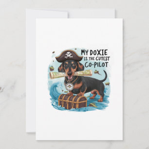 Convite Meu Doxie É O Co-Piloto Mais Fofo