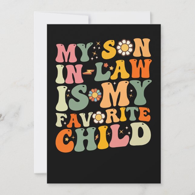 Convite Meu Filho De Direito É Meu Filho Favorito, Retro G (Frente)